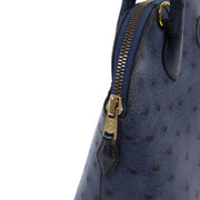 Hermès Bolide 27 Blue Ostrich + Strap