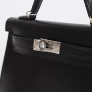 Koop en verkoop uw authentieke designer handtassen Hermès Kelly II Mini Black Box Calf PHW