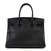 Hermès Birkin 30 Touch Noir Bleu Marine Taurillon Novilo Croco Niloticus PHW