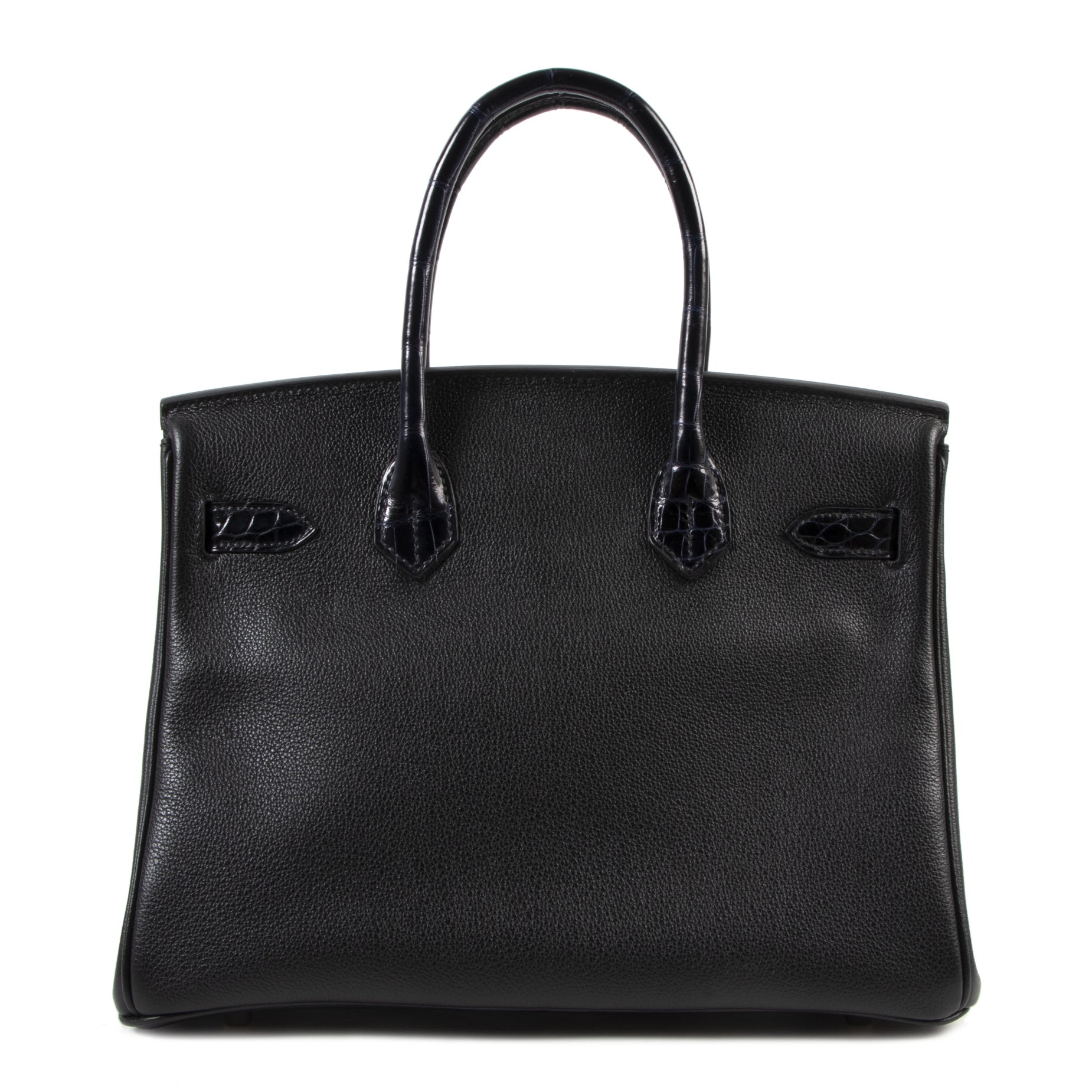 Hermès Birkin 30 Touch Noir Bleu Marine Taurillon Novilo Croco Niloticus PHW