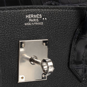 We buy and sell your authentic designer Hermès Birkin 30 Touch Noir Bleu Marine Taurillon Novilo Croco Niloticus PHW