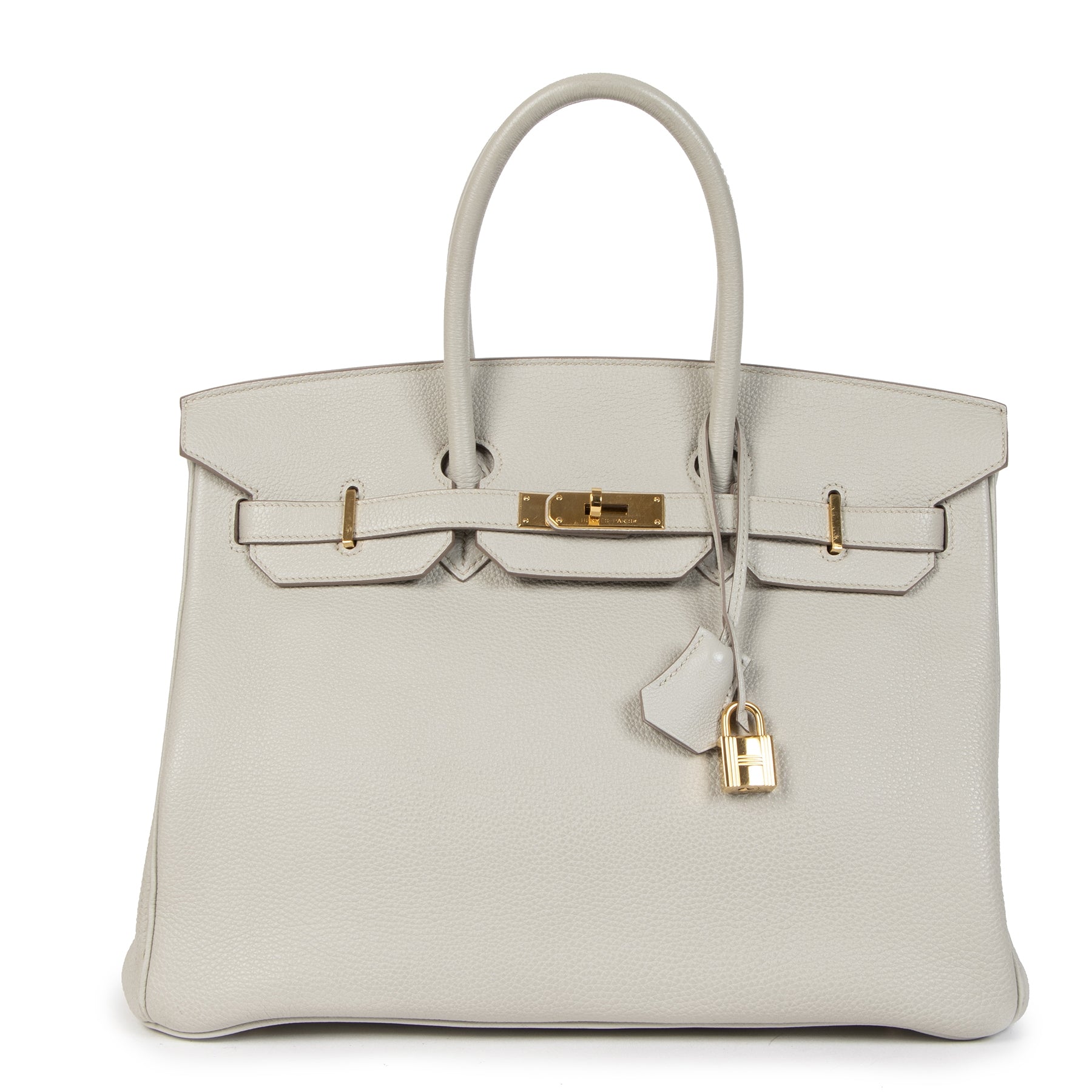 Hermès Birkin 35 Gris Perle Togo GHW for the best price available online at Labellov secondhand luxury