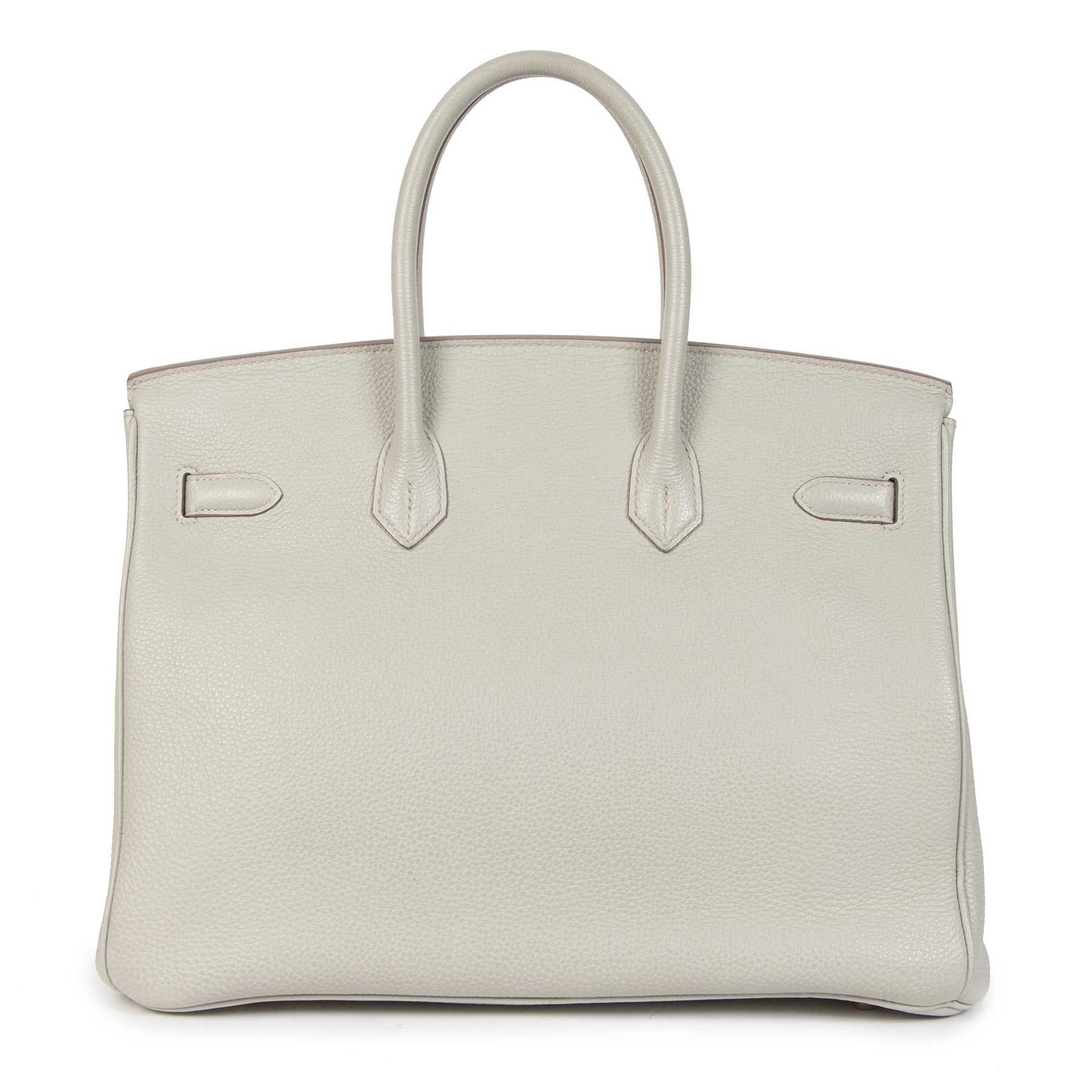 100% authentique Hermès Birkin 35 Gris Perle Togo GHW pour le meilleur prix chez Labellov à Anvers Belgique