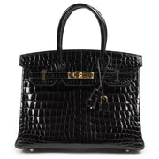 Hermès Birkin 30 Crocodile Niloticus Lisse Noir GHW