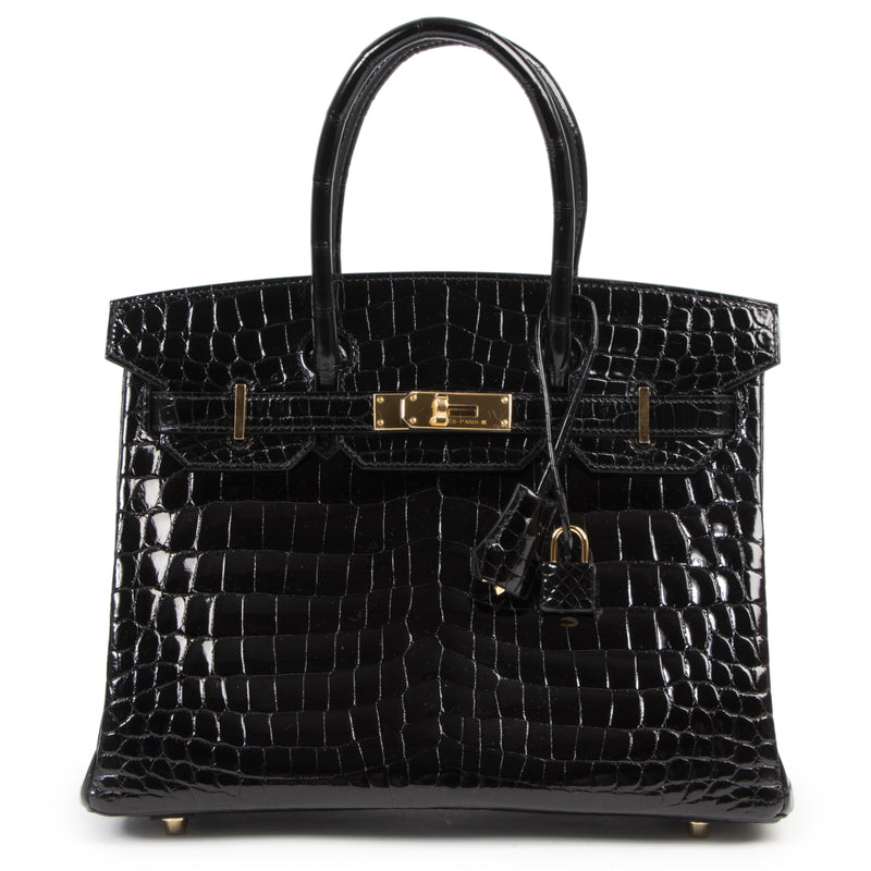 Hermès Birkin 30 Crocodile Niloticus Lisse Noir GHW