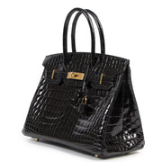 Hermès Birkin 30 Crocodile Niloticus Lisse Noir GHW