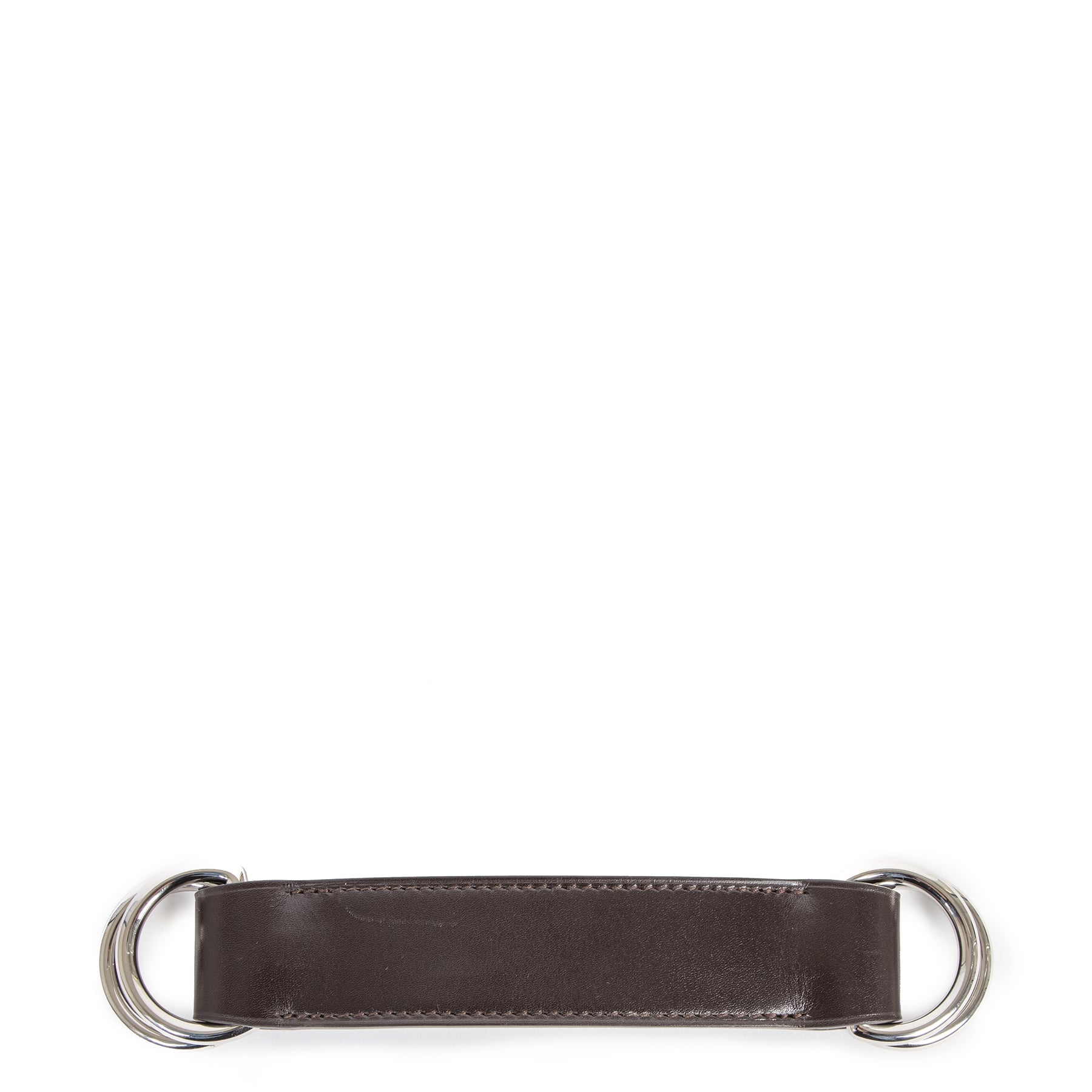 Authentic second-hand vintage Hermès Brown Leather Romance Belt buy online webshop LabelLOV