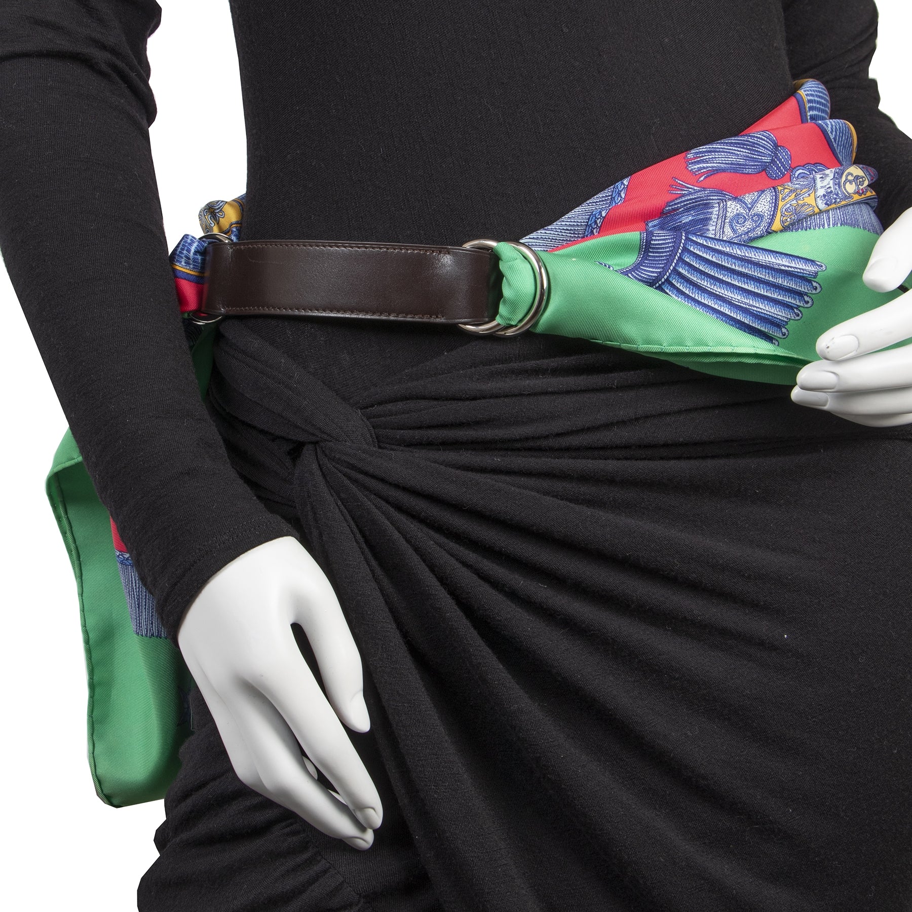Authentic second-hand vintage Hermès Brown Leather Romance Belt buy online webshop LabelLOV