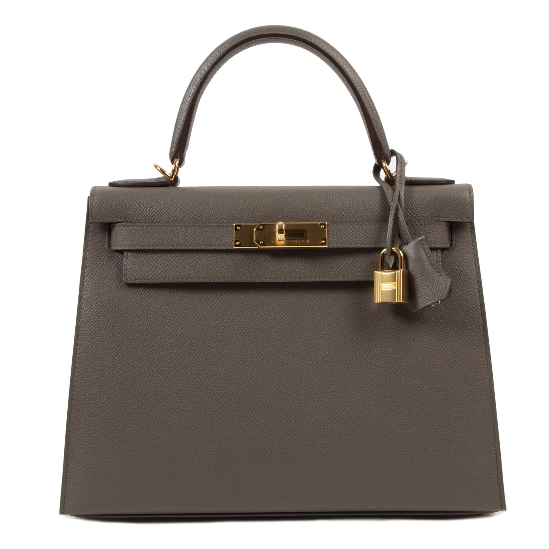 Hermès Kelly 28 Veau Epsom Gris Etain GHW pour le meilleur prix chez Labellov à Avers