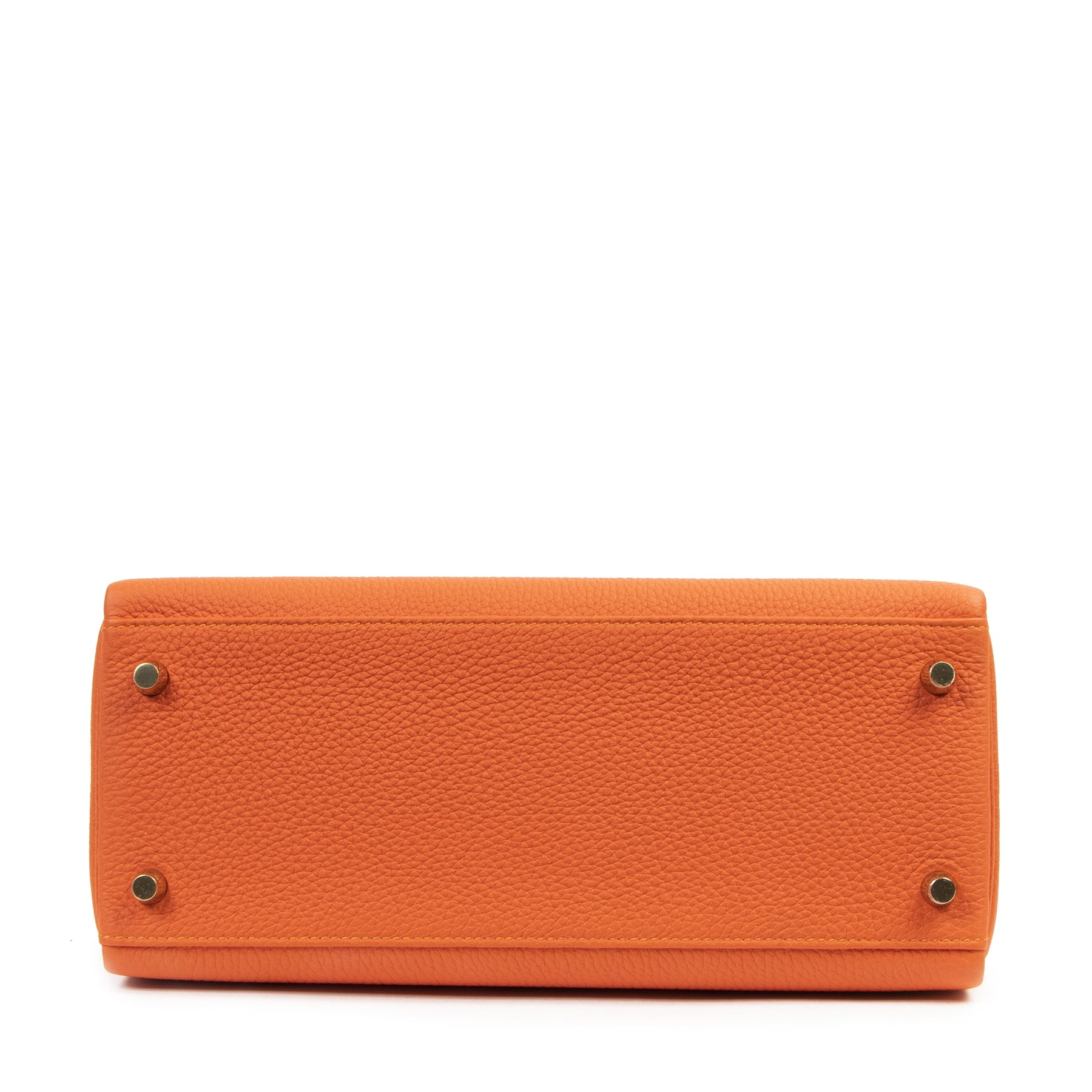 Hermès Kelly Retourne 28 Togo Feu GHW for sale online at Labellov secondhand luxury