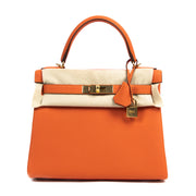 Hermès Kelly Retourne 28 Togo Feu GHW