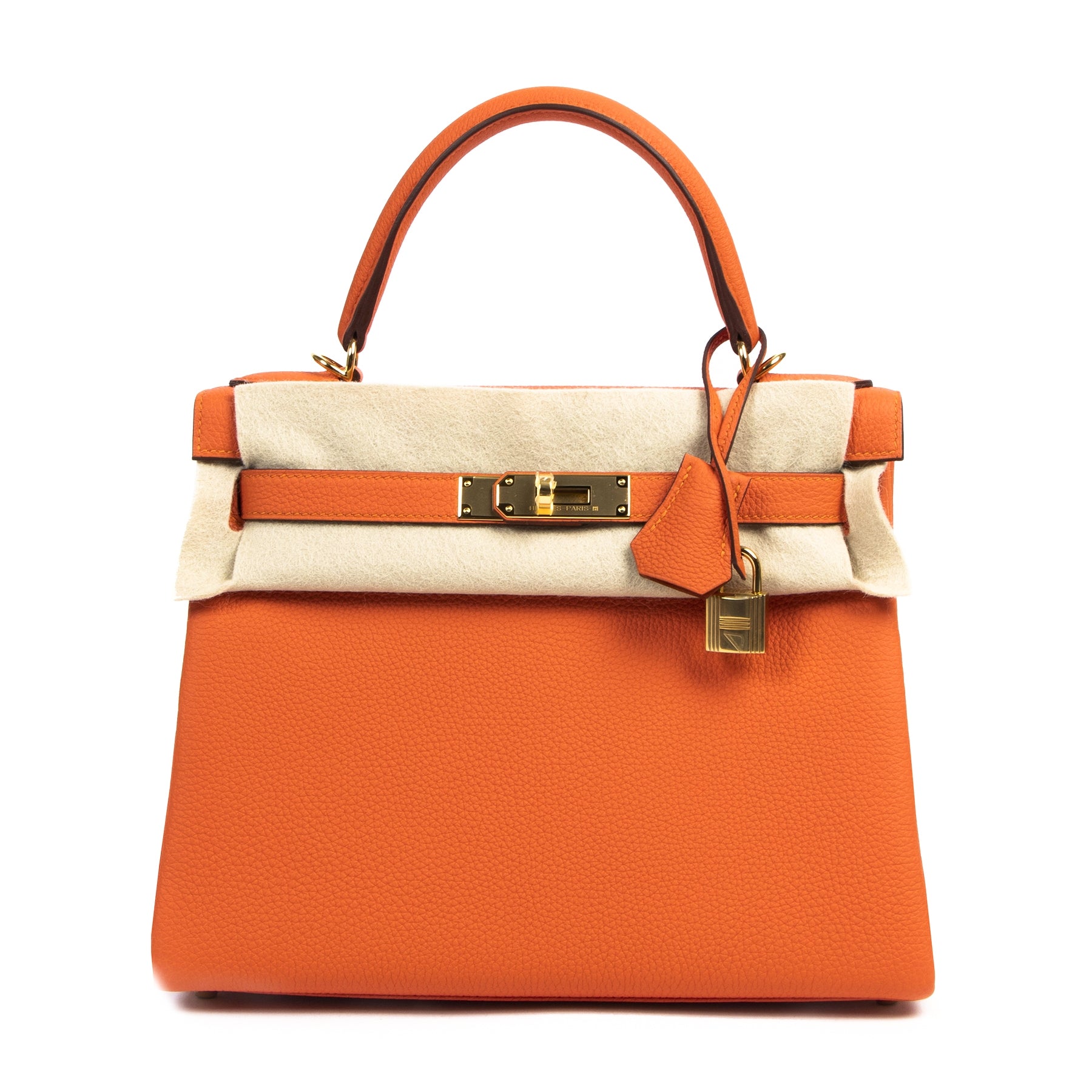 Hermès Kelly Retourne 28 Togo Feu GHW