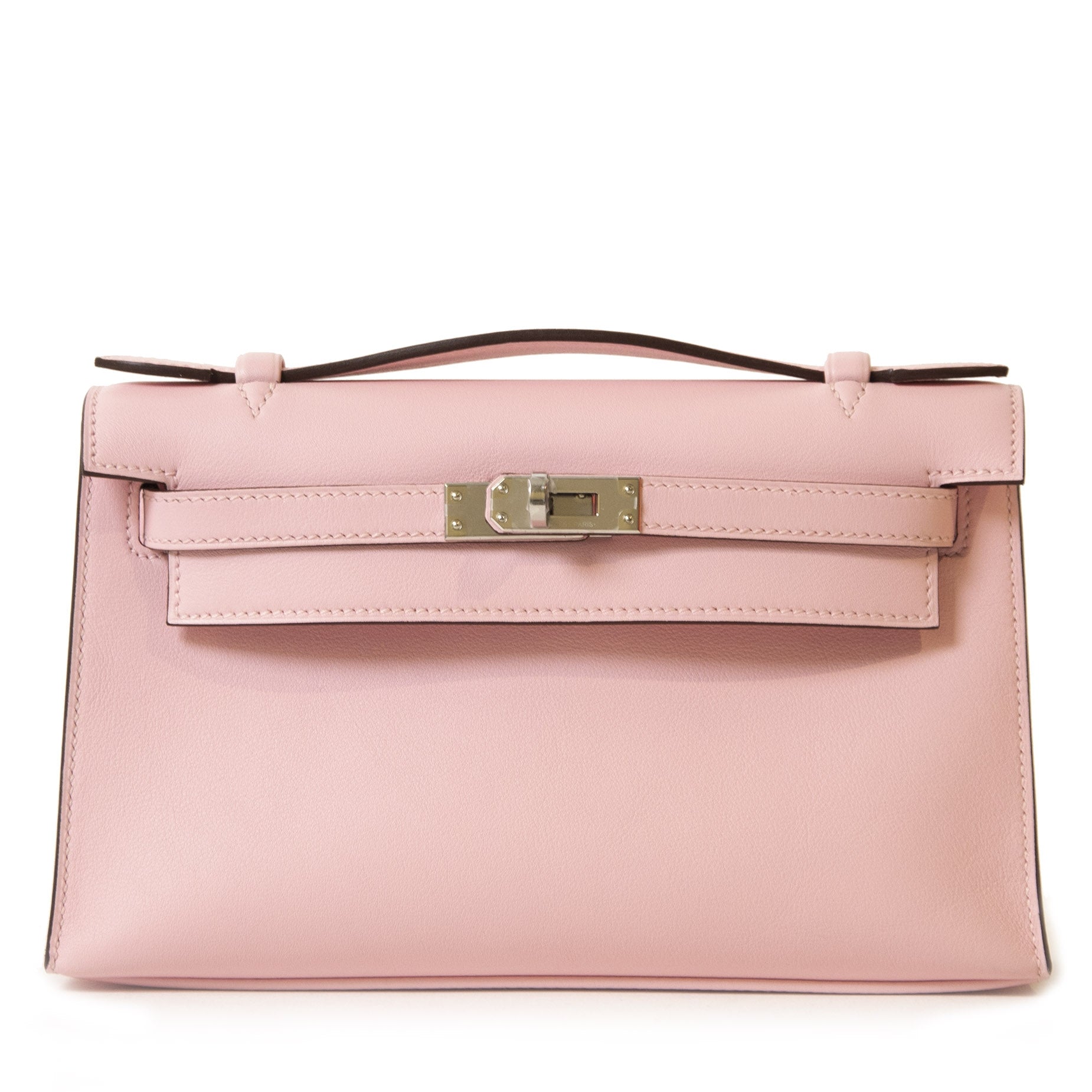 pour le meilleur prix Hermes Kelly Mini Pochette Swift Rose Sakura PHW brand new never used