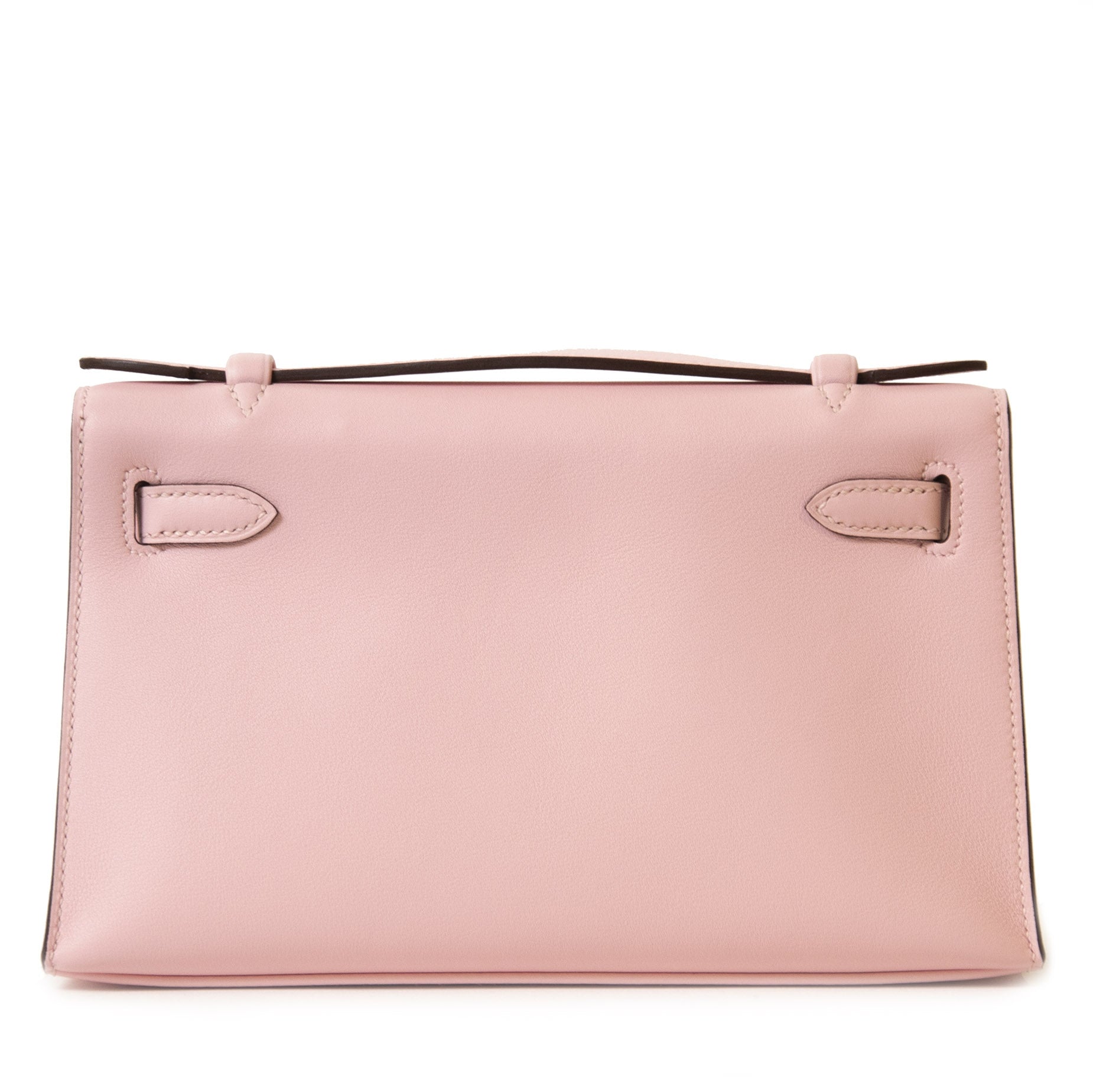 acheter en ligne seconde main Hermes Kelly Mini Pochette Swift Rose Sakura PHW