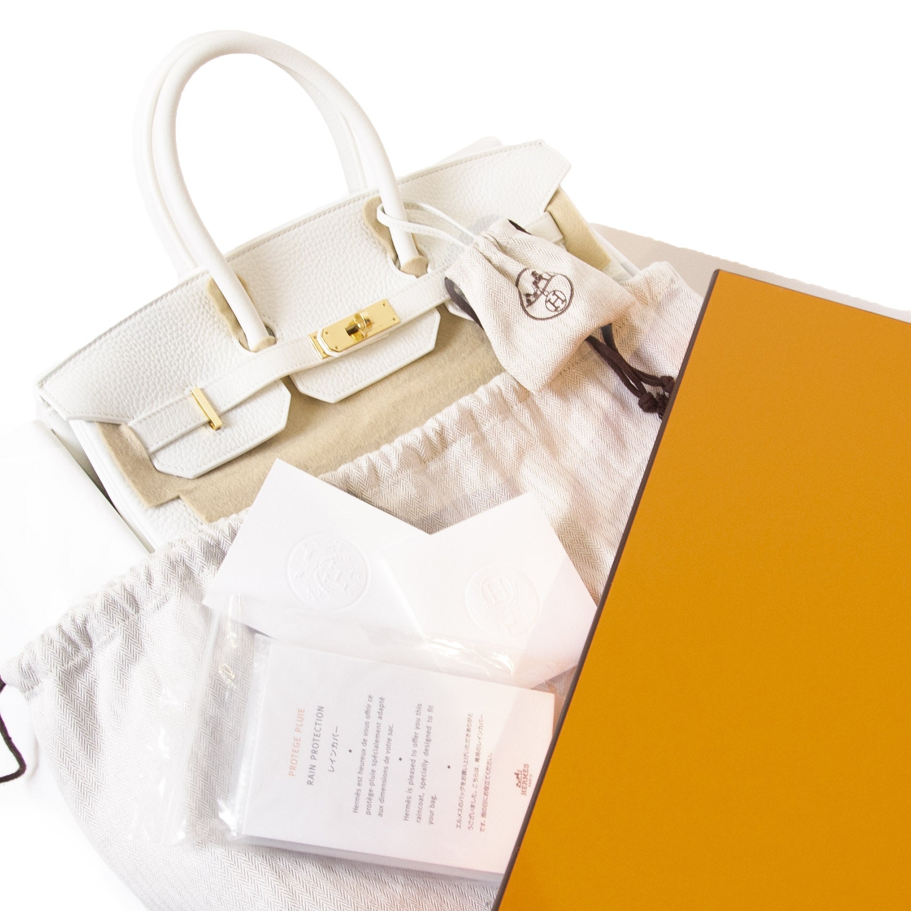 Hermès Birkin 35 Wit Taurillon Clemence GHW