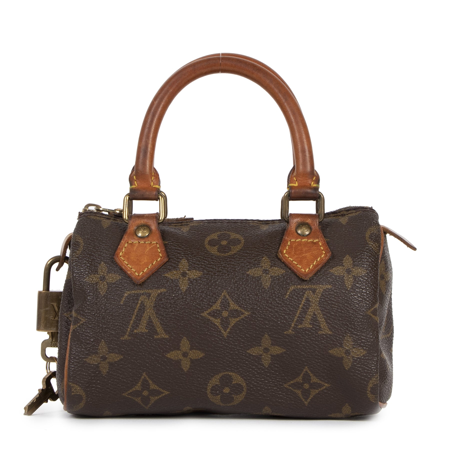 Authentieke tweedehands vintage Louis Vuitton Nano Monogram Speedy Bag koop online webshop LabelLOV