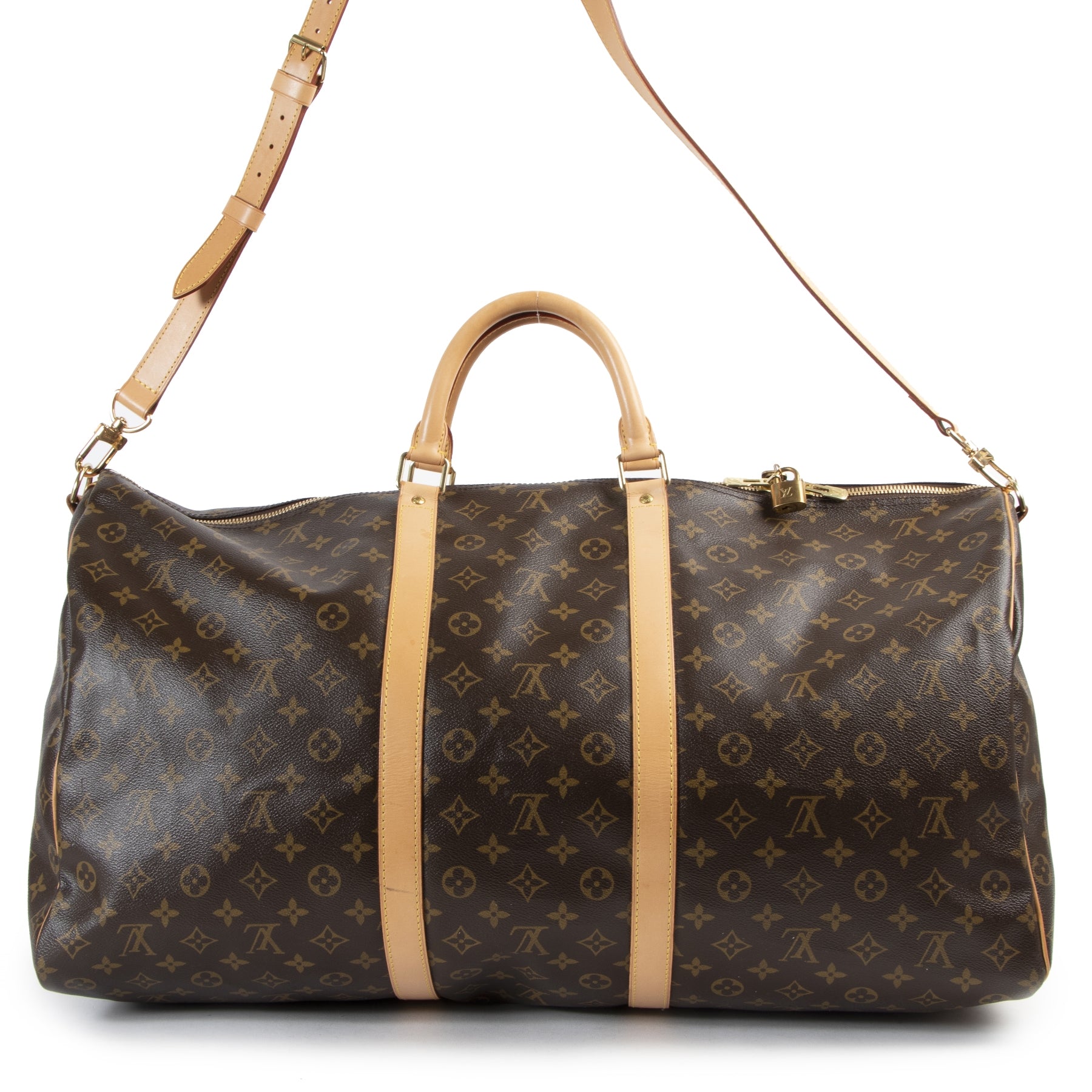 koop veilig online Louis Vuitton Monogram Keepall 60 Trave Bag