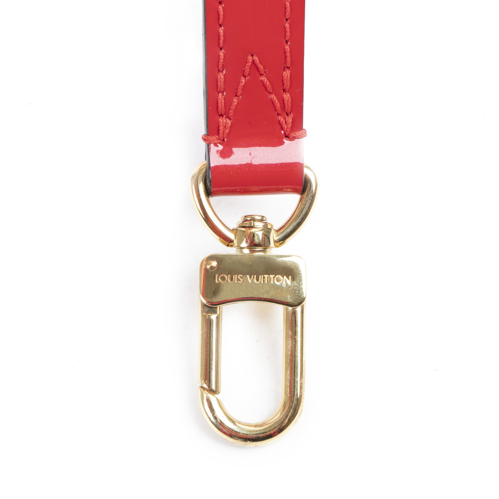 Louis Vuitton Red Patent Shoulder Strap detail kopen en verkopen aan de beste prijs online