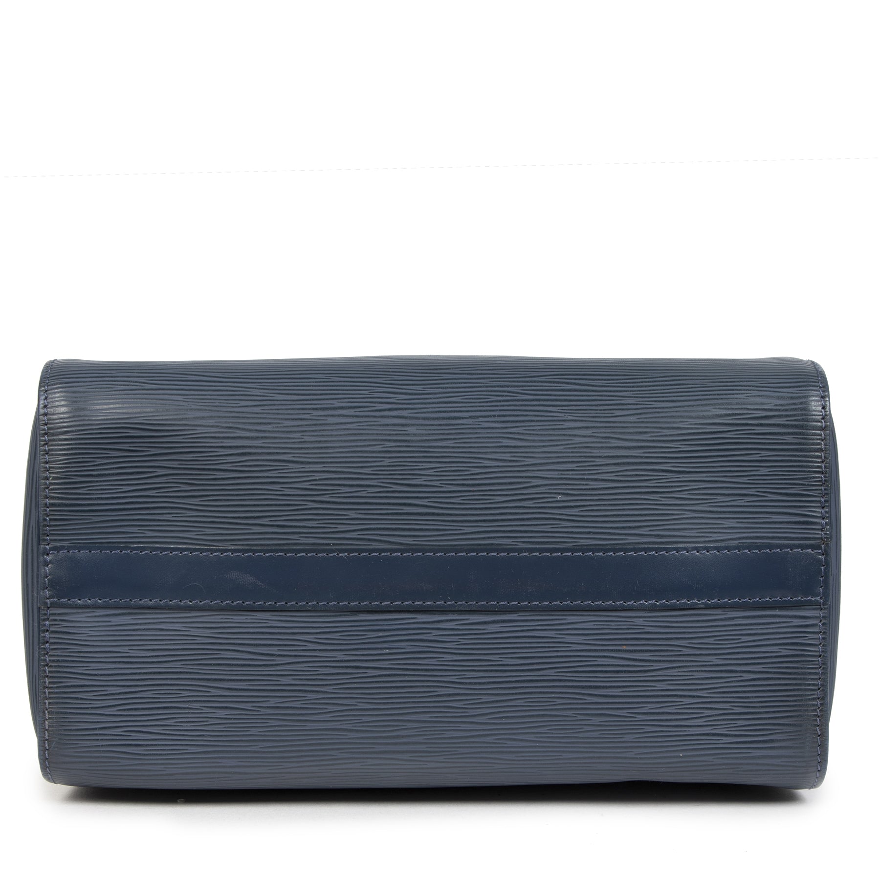 Authentic secondhand Louis Vuitton Navy Blue Epi Leather Speedy designer bags fashion luxury vintage webshop safe secure online shopping worldwide shipping