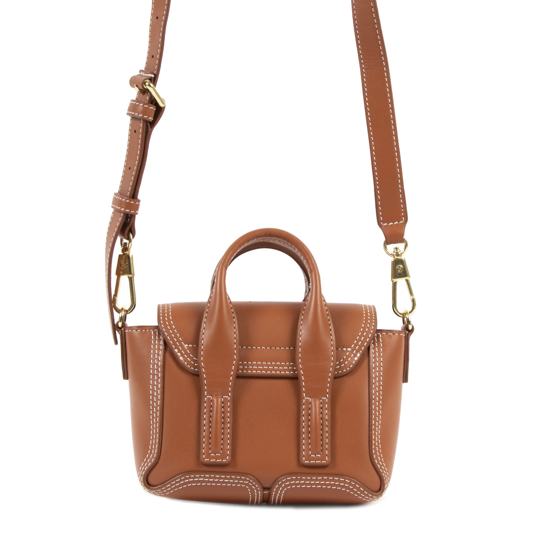 3.1 Phillip Lim Cognac Leather Mini Pashli