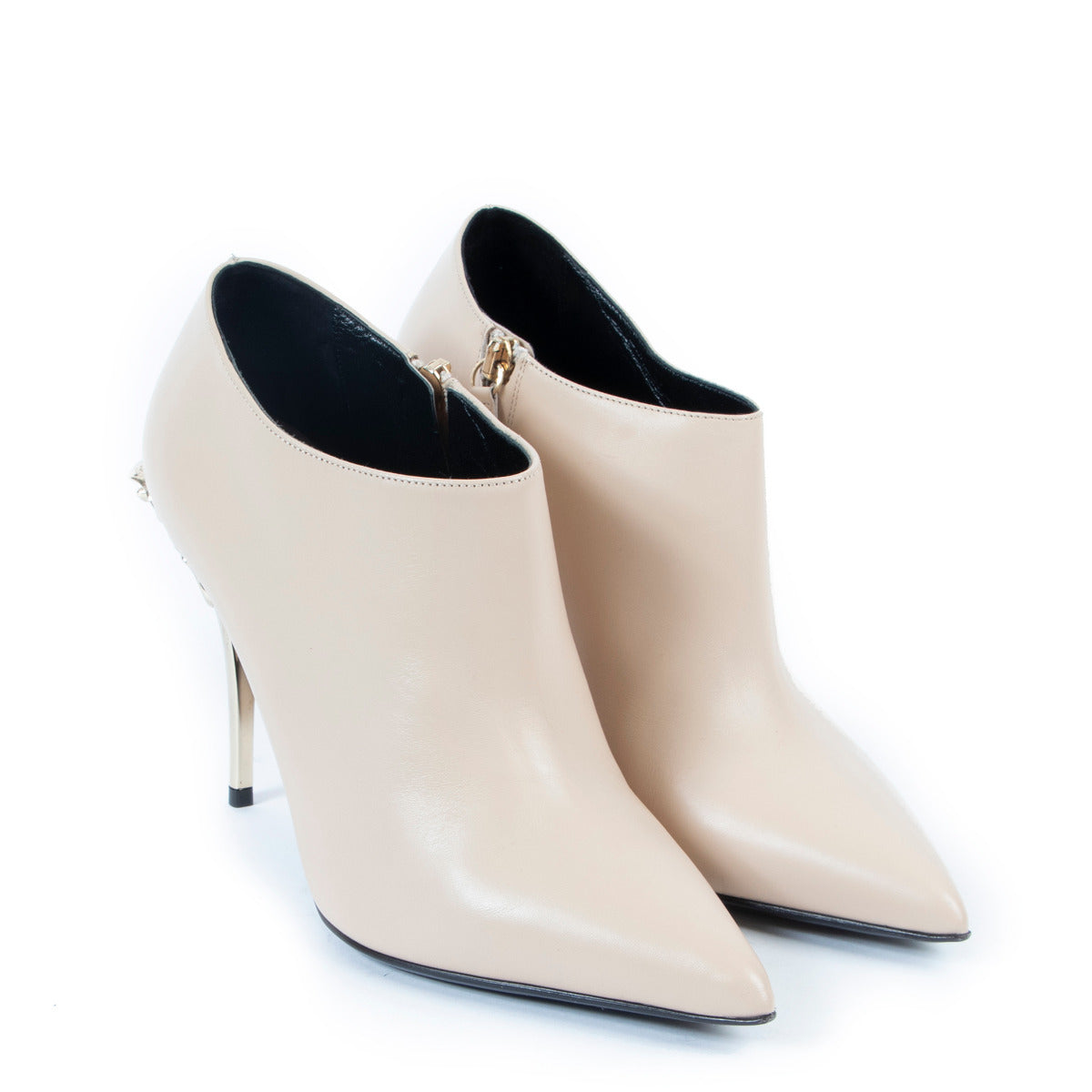 Versace Nude Heeled Booties - size 38.5