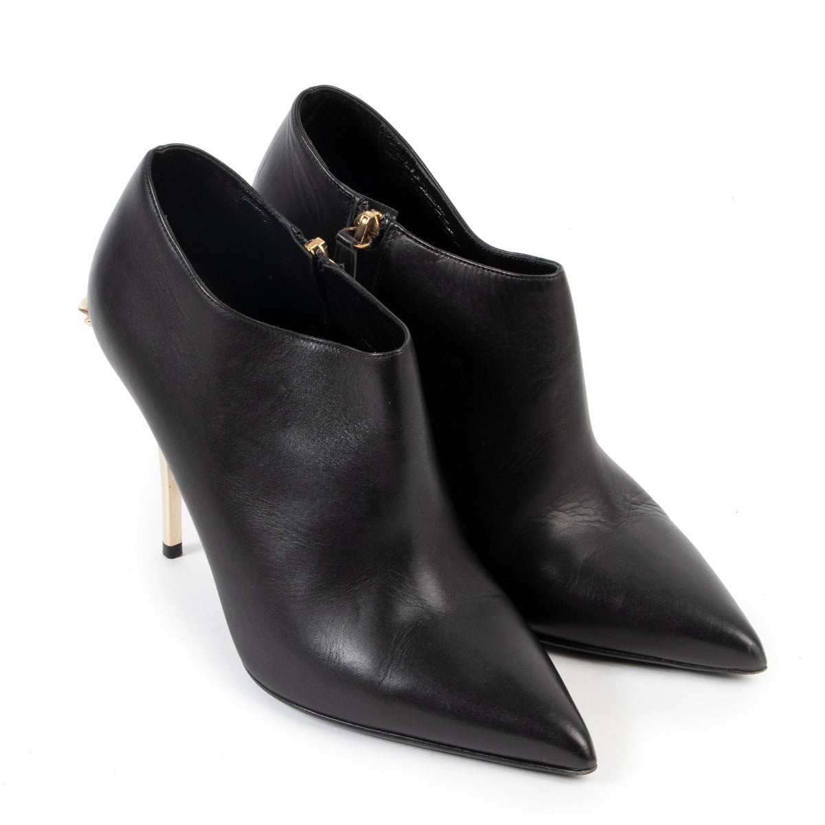 Versace Black Medusa Heel Booties - size 39