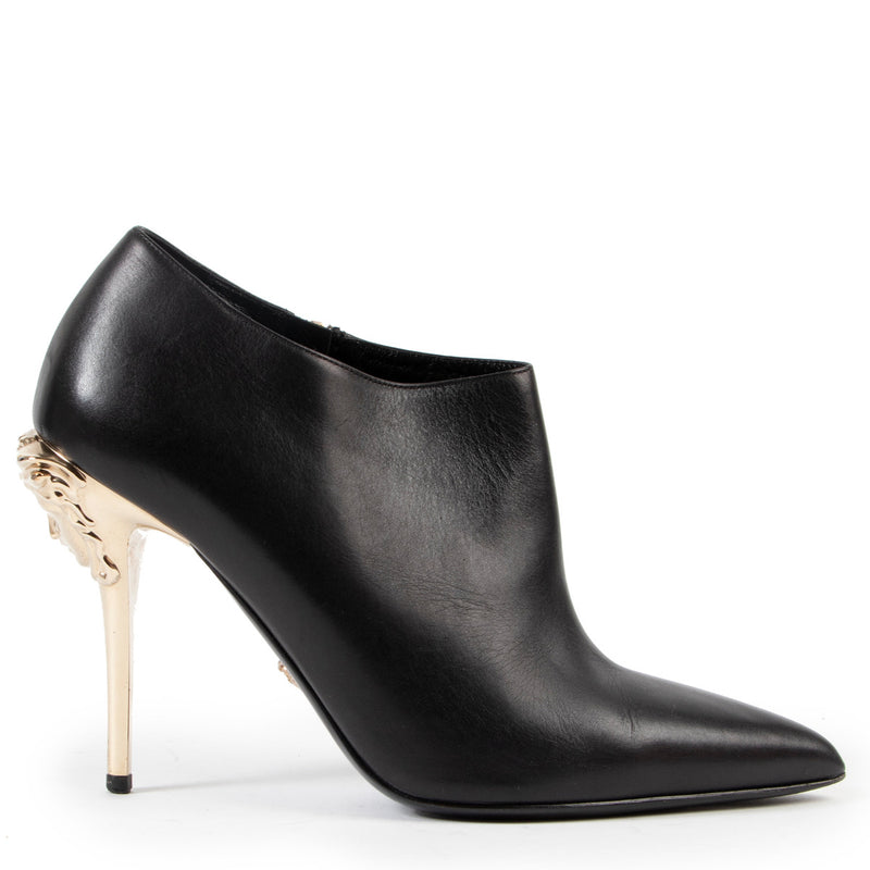 Versace Zwarte Medusa Laarsjes met Hak - maat 39