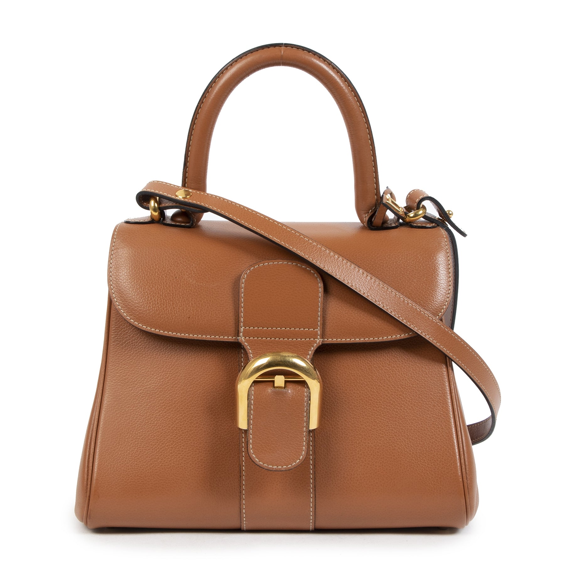 acheter en ligne comme neuf Delvaux Fauve Brillant PM + Strap