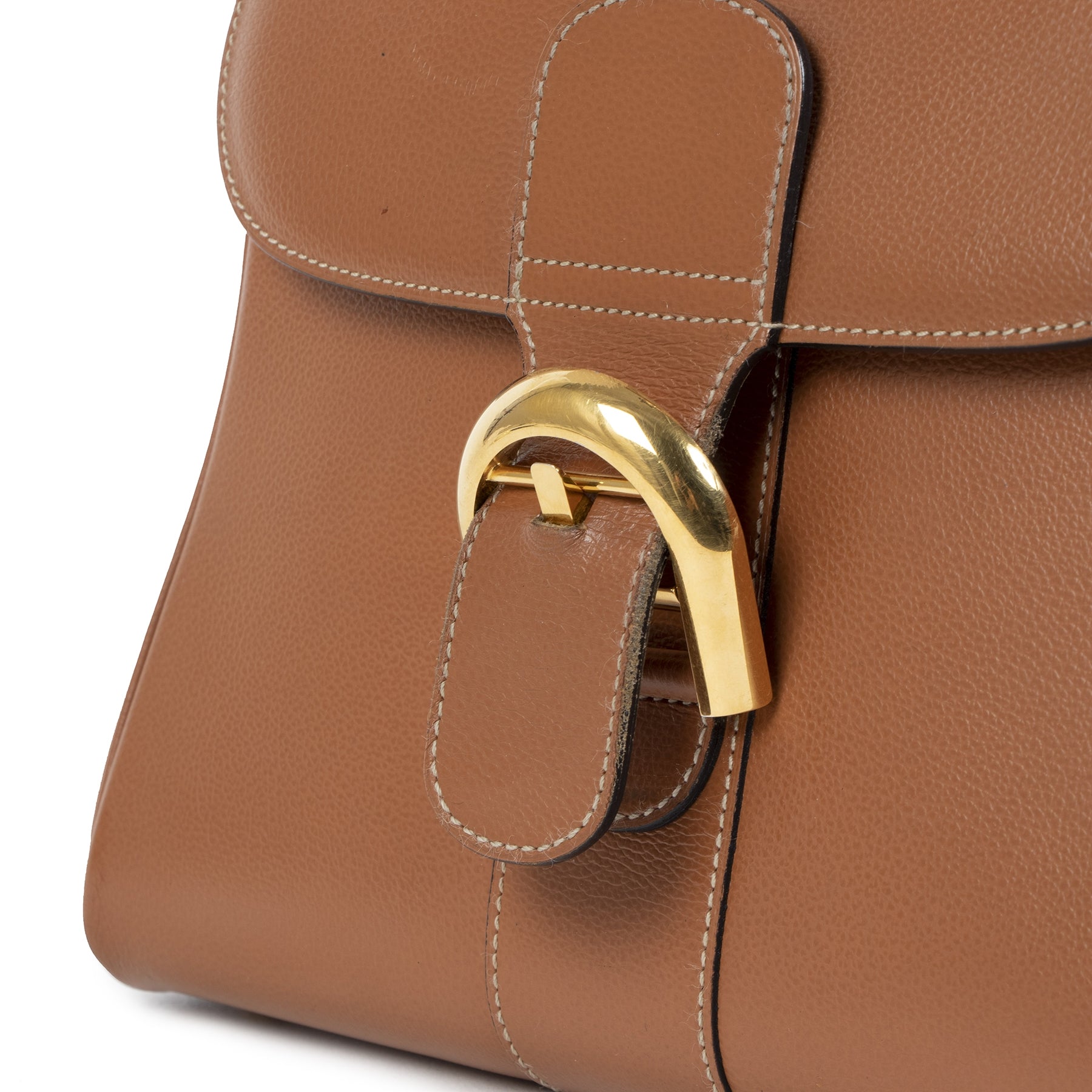 koop online tegen de beste prijs Delvaux Fauve Brillant PM + Strap