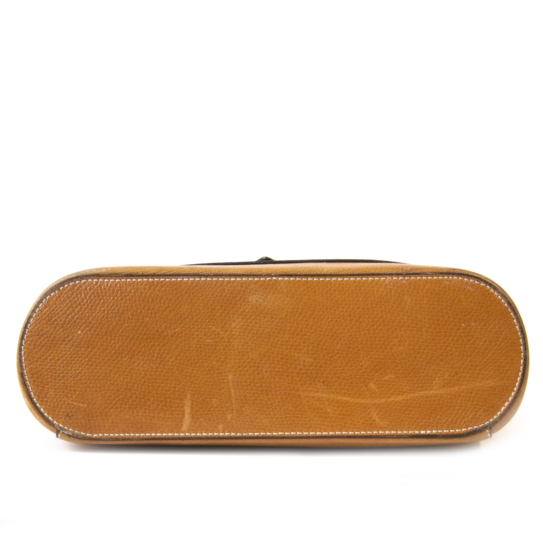Delvaux Cognac Leren Schoudertas
