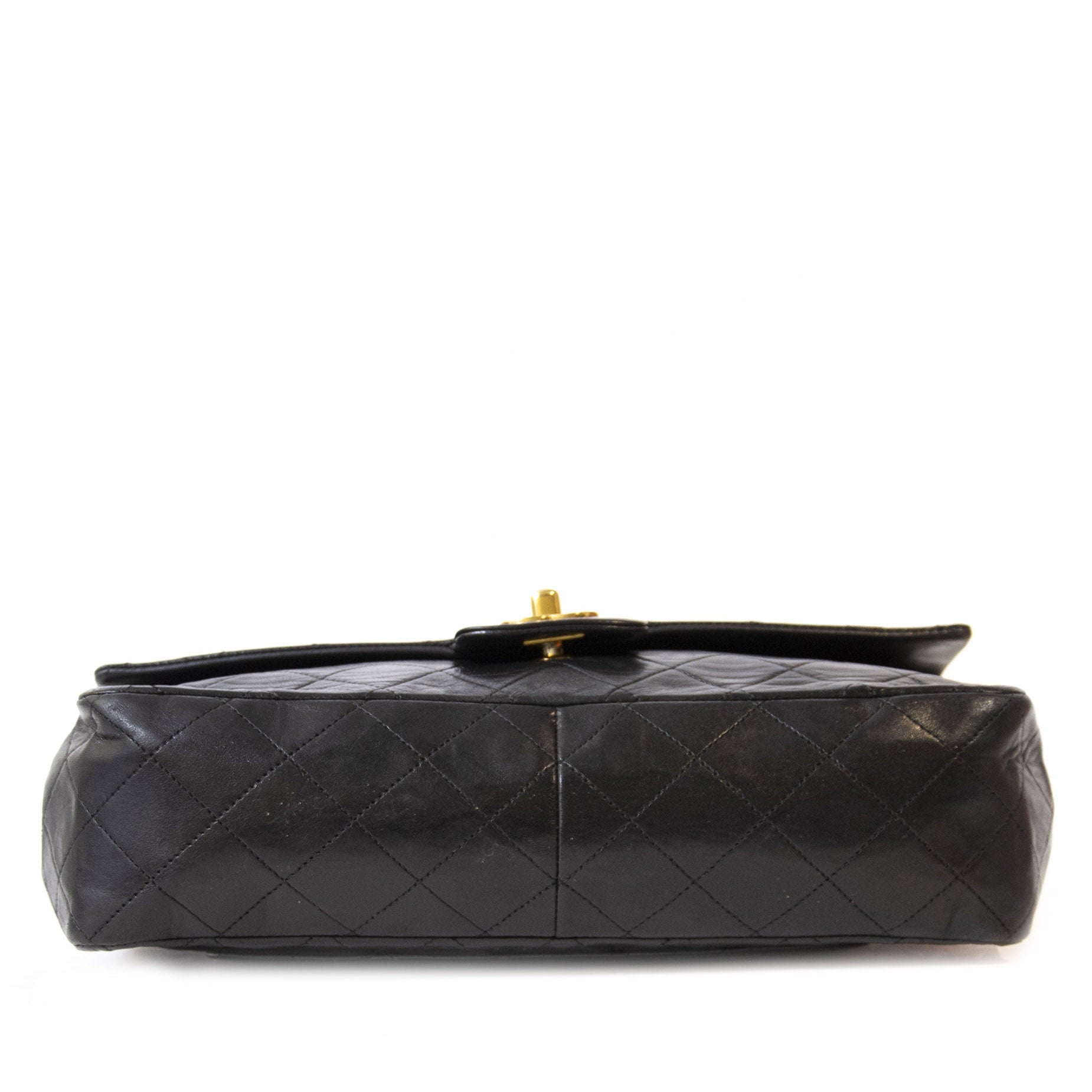 Chanel Vintage Zwarte Classic Flap Bag GHW