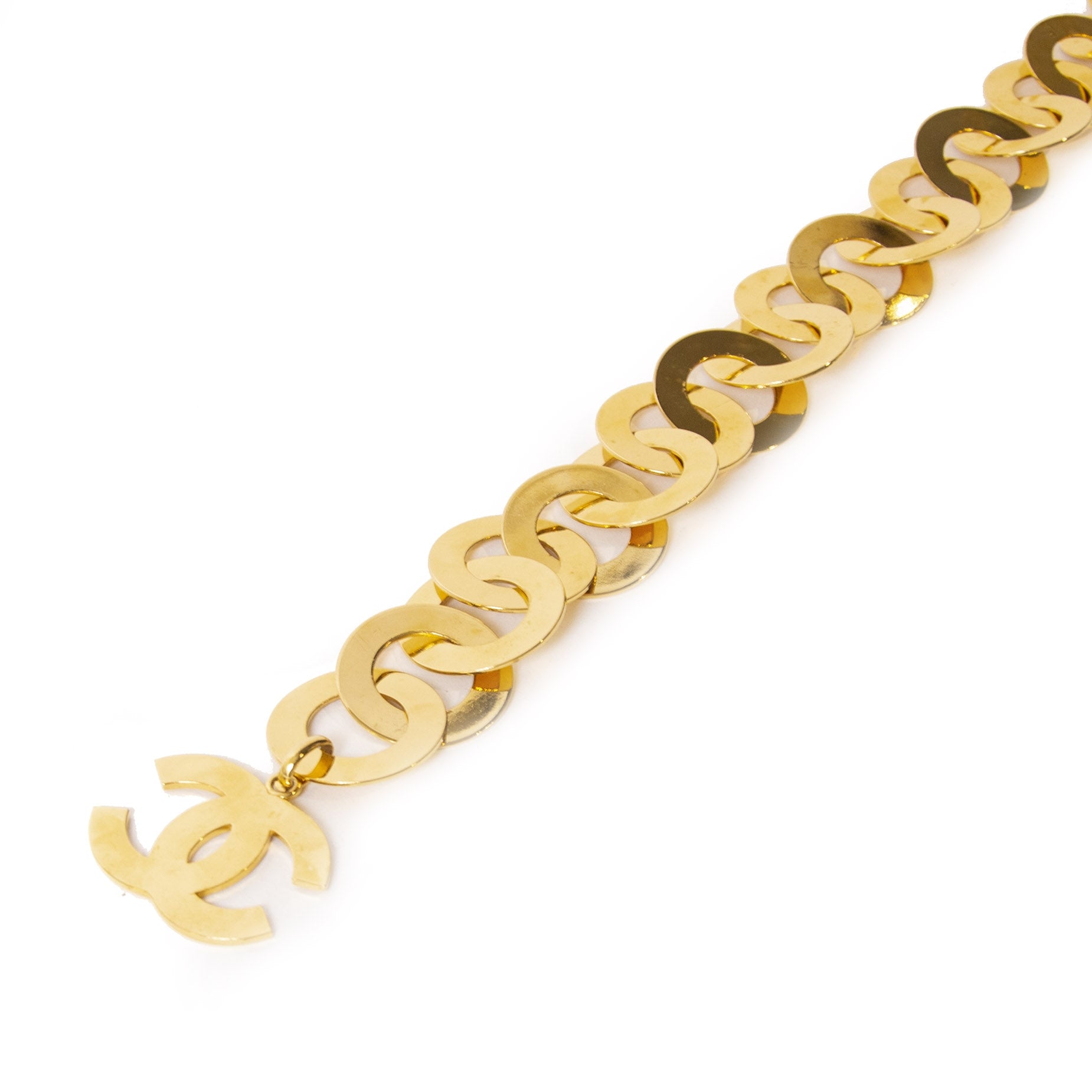 Chanel Gold Plate Ring Chain Belt