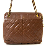 Chanel Vintage Brown Leather Classic Tote Bag
