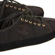 Chanel Black Tweed Sneakers - Size 39,5