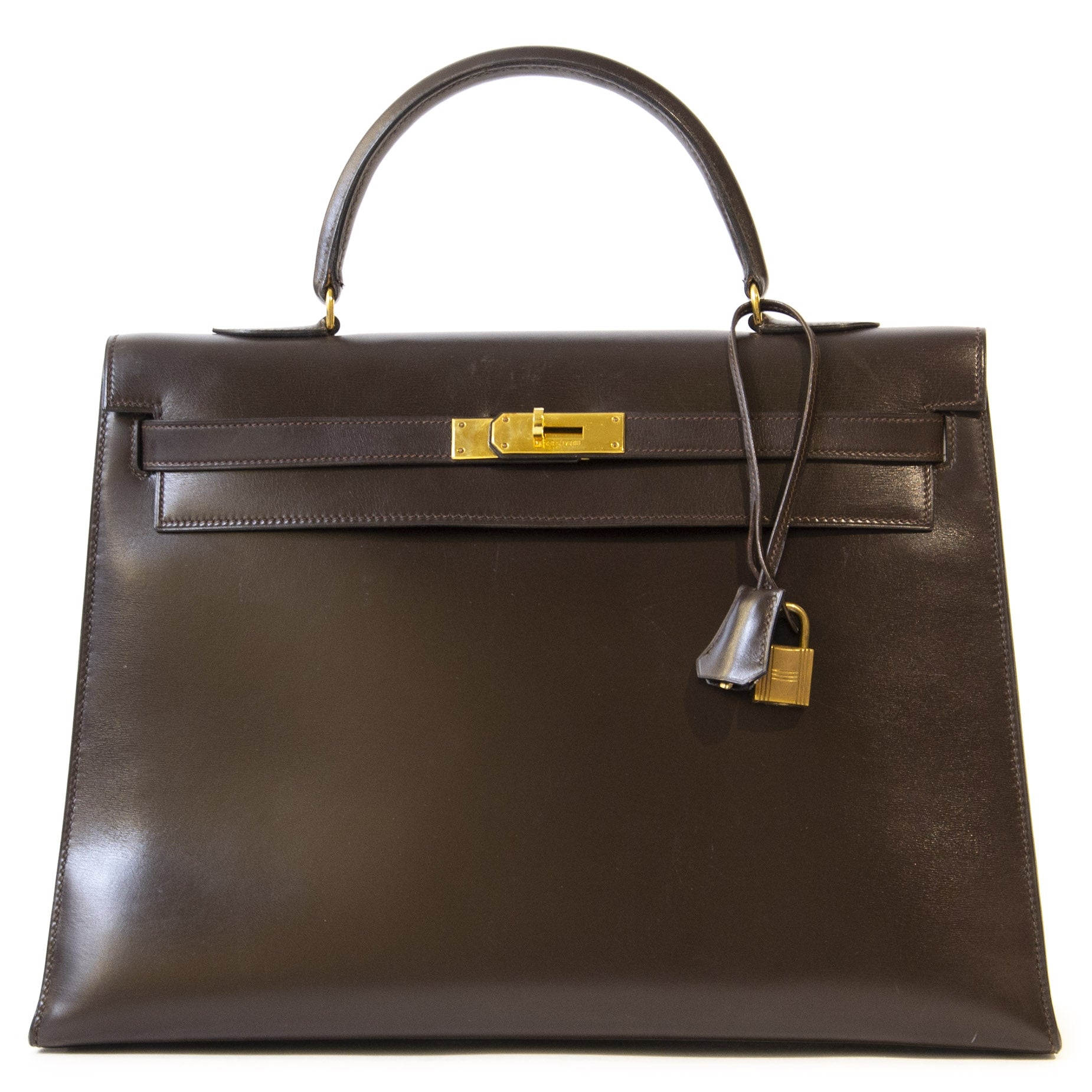Hermès Kelly 35 Brown Boxcalf GHW for the best price available online