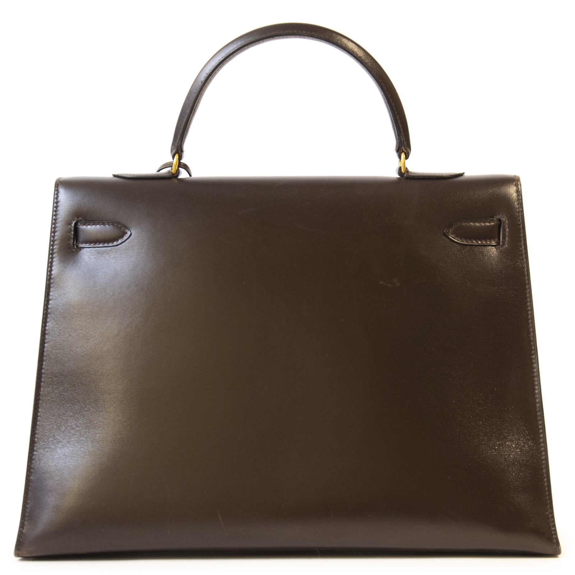 Hermès Kelly 35 Brown Box Calf GHW