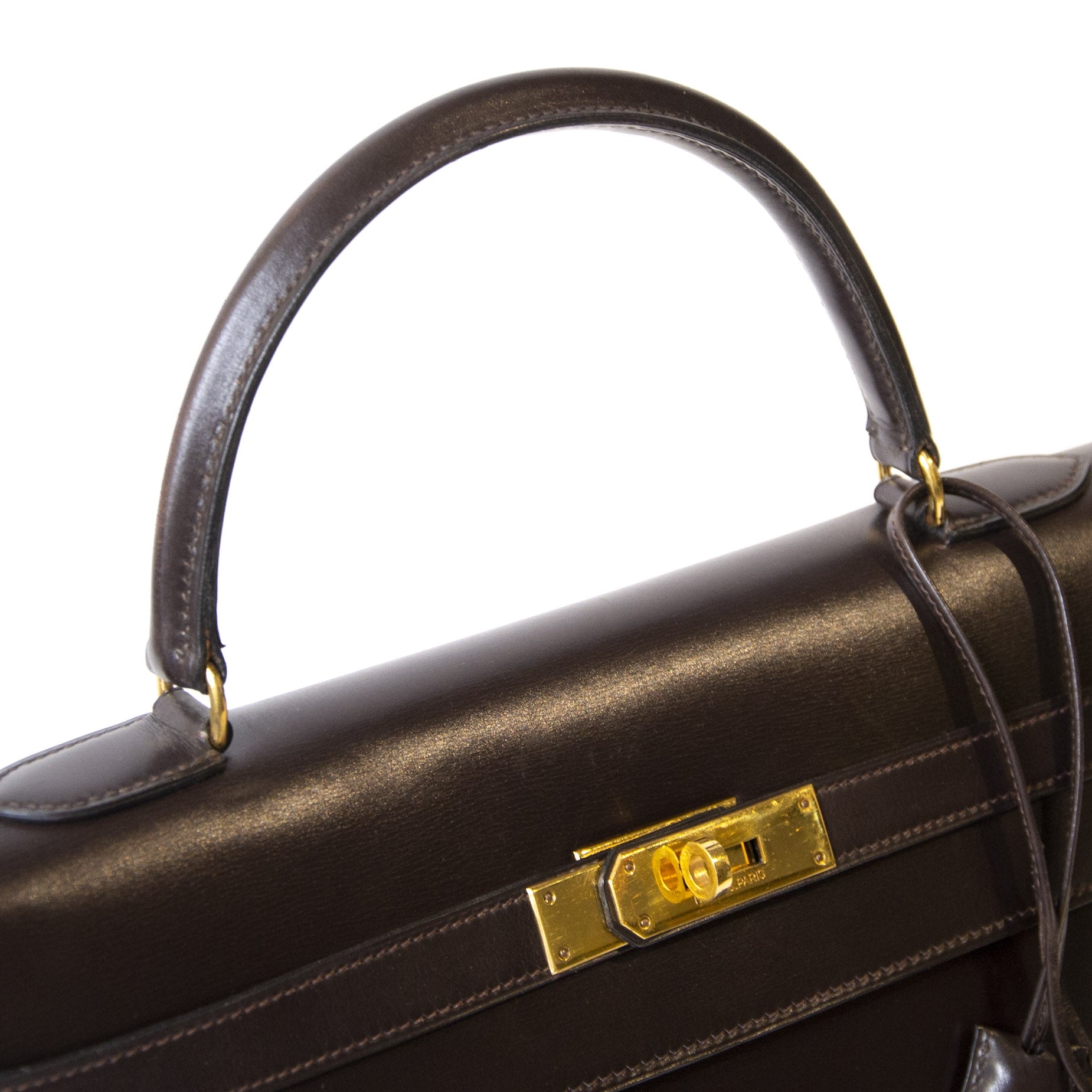 Hermès Kelly 35 Brown Box Calf GHW