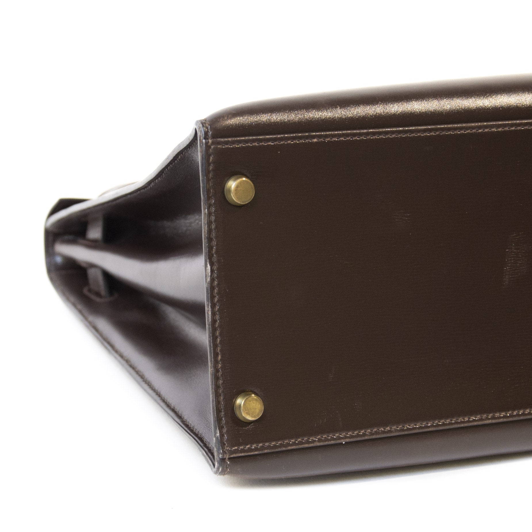 Hermès Kelly 35 Brown Box Calf GHW