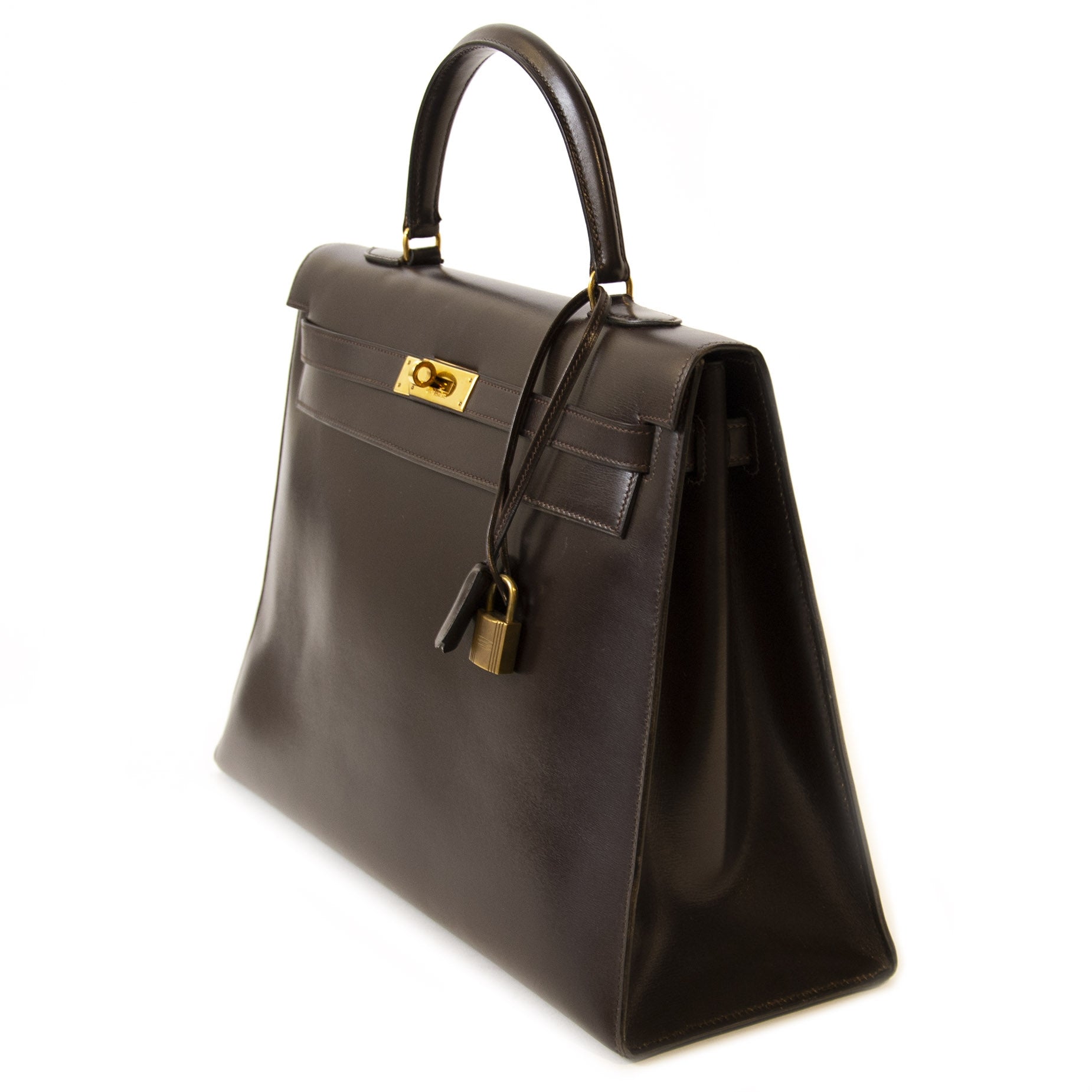 Hermès Kelly 35 Brown Box Calf GHW