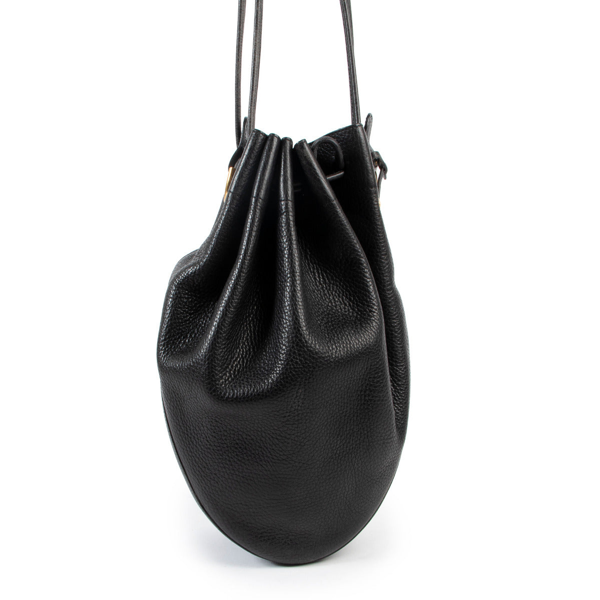 Delvaux Black Bucket Bag