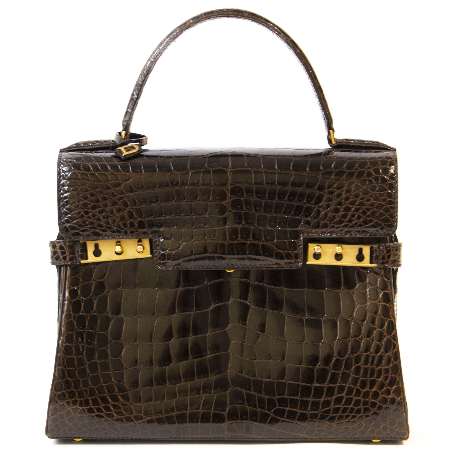 Delvaux Bruine Croco Tempête MM Tas