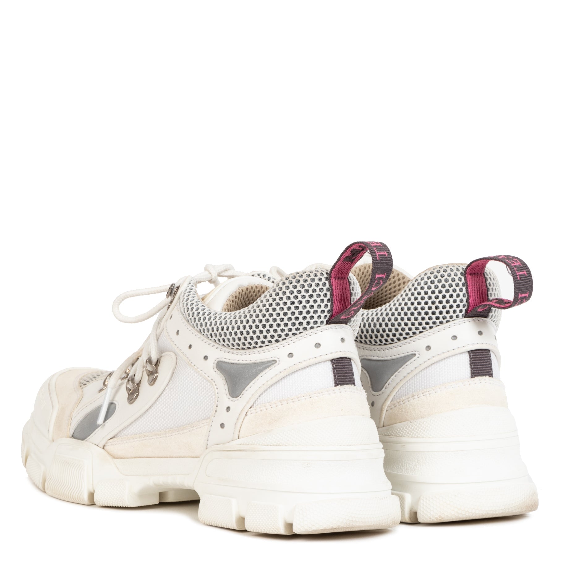 Koop en verkoop uw authentieke designer Gucci White Flashtrek Sneakers - Size 39