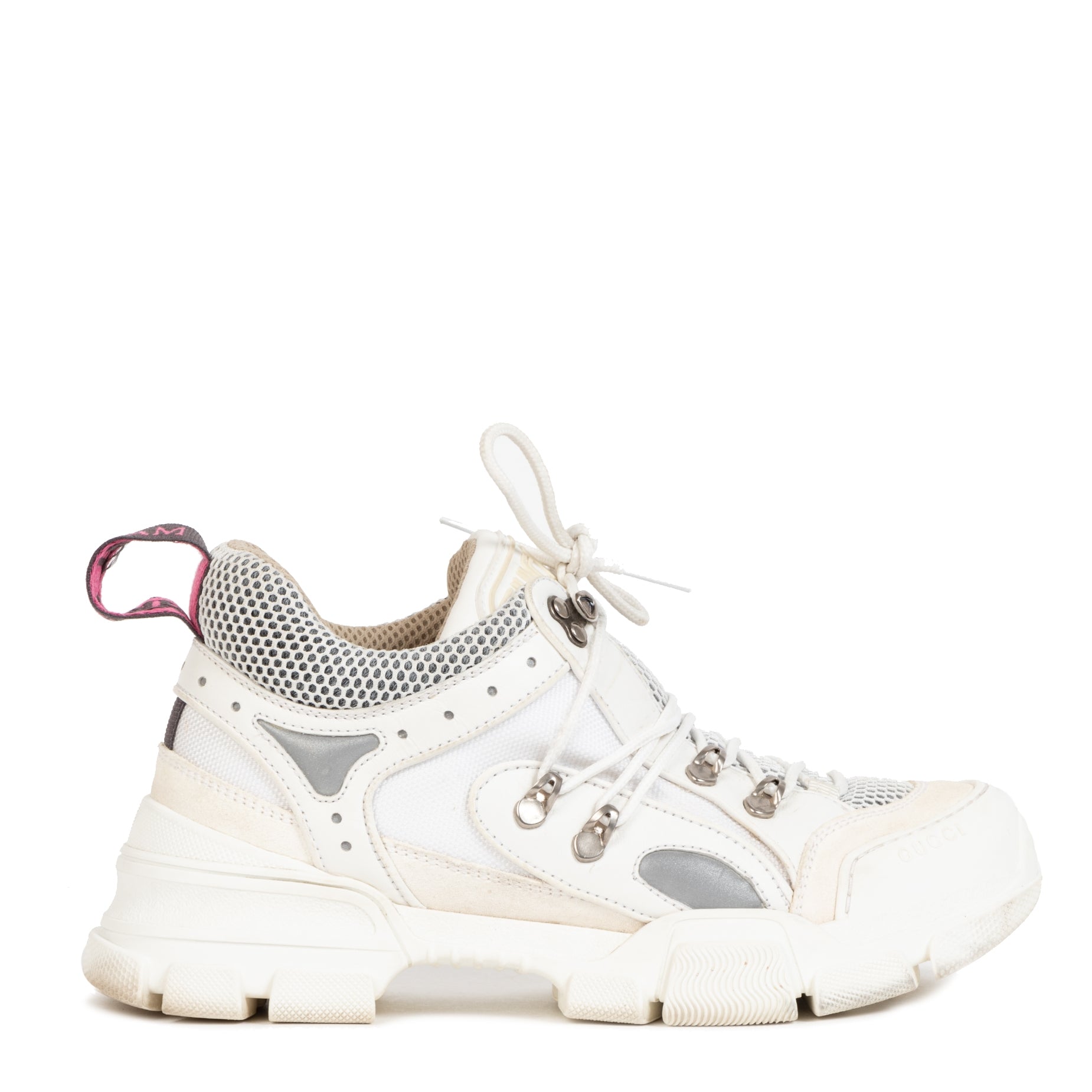 Gucci White Flashtrek Sneakers - Size 39