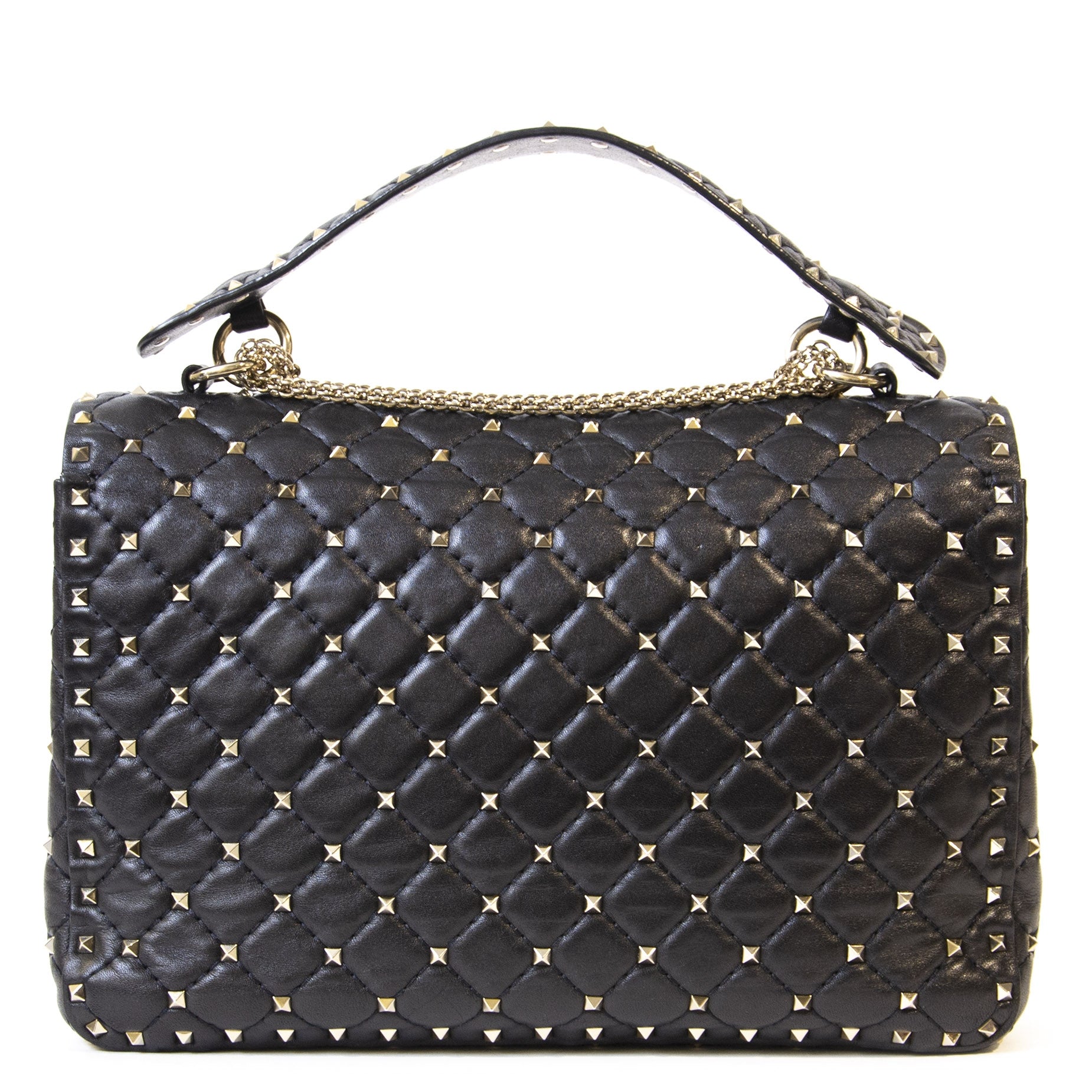 Authentieke Tweedehands Valentino The Rockstud Spike Bag juiste prijs veilig online shoppen luxe merken webshop winkelen Antwerpen België mode fashion