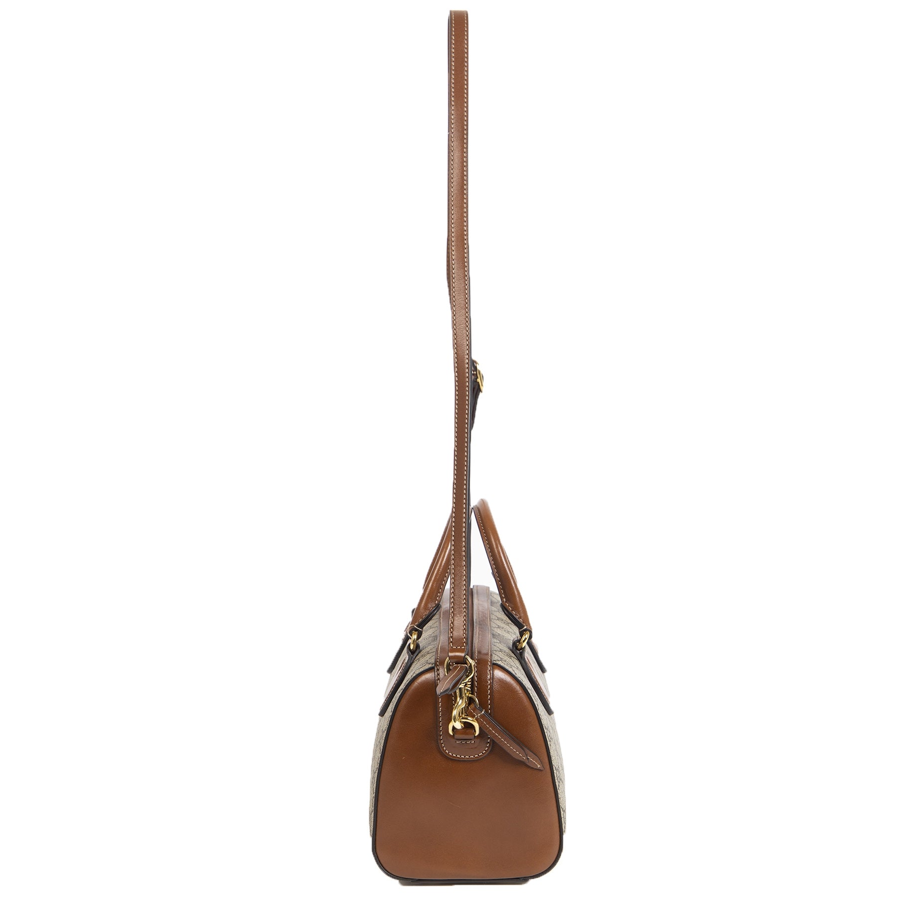 Gucci Small GG Supreme Boston Brown Bag