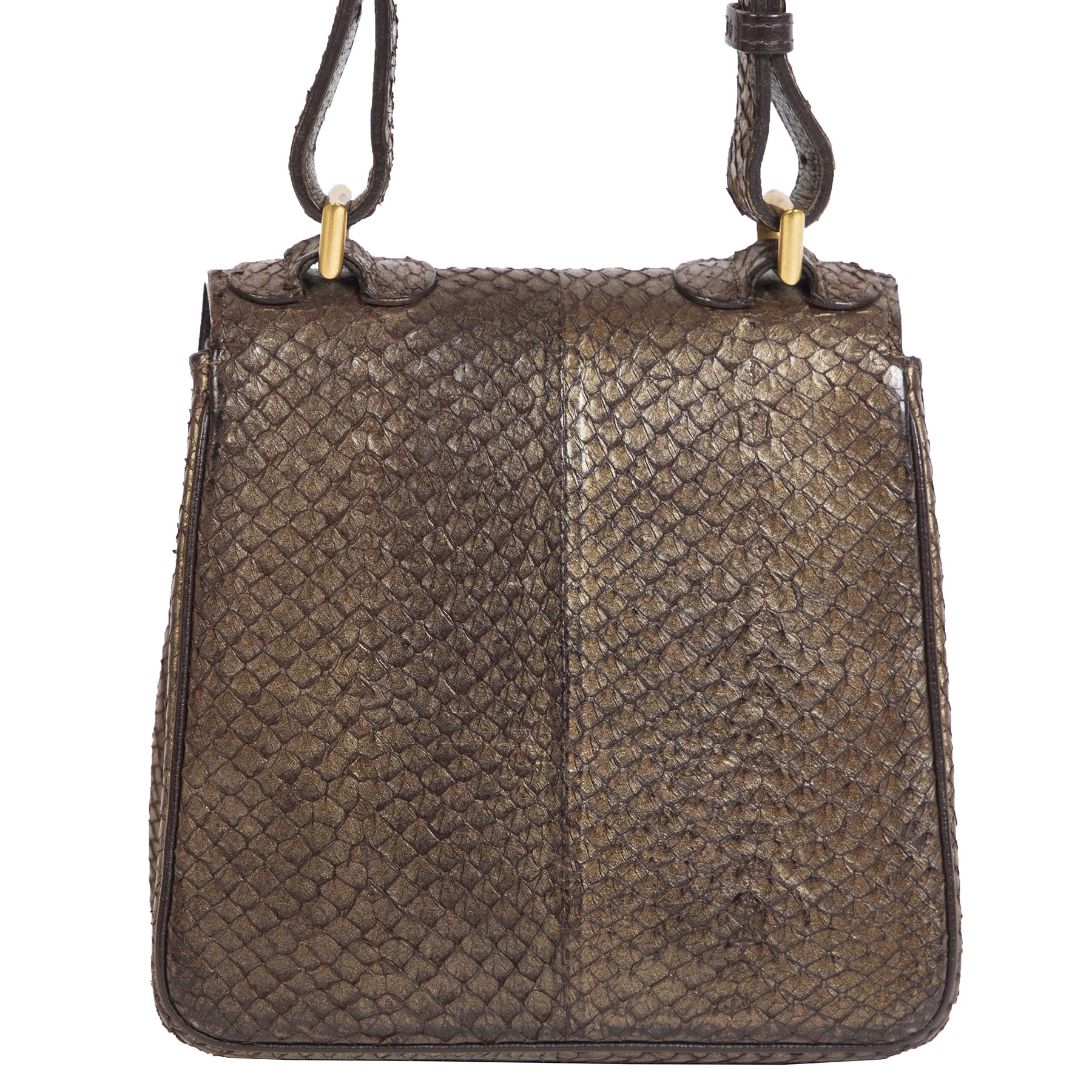Delvaux Brillant XS Chestnut Exotic Leather Crossbody Bag
