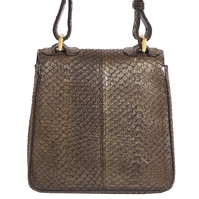 Delvaux Brillant XS Chestnut Exotic Leather Crossbody Bag