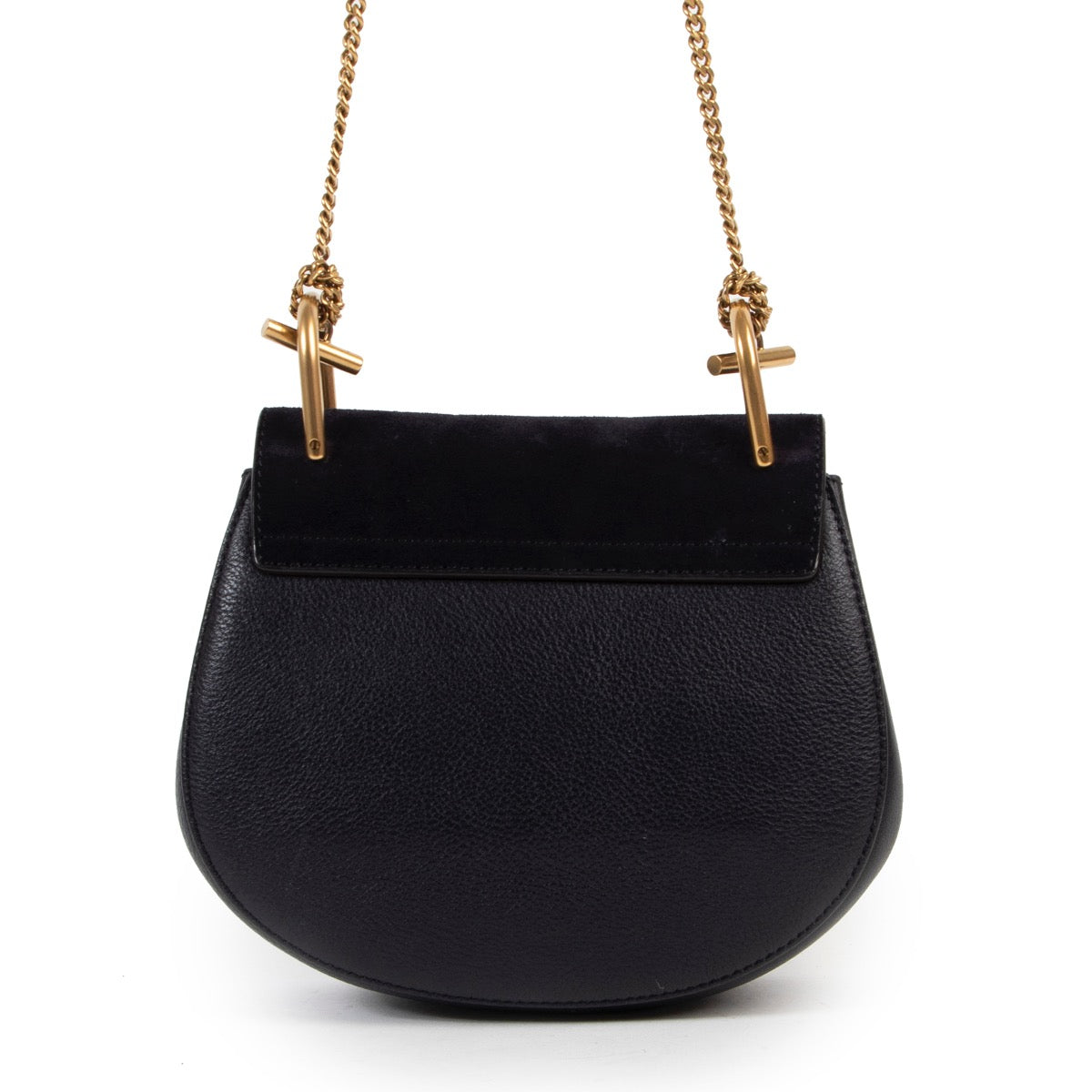 Chloé Zwart Suède Mini Drew Tas met Studs