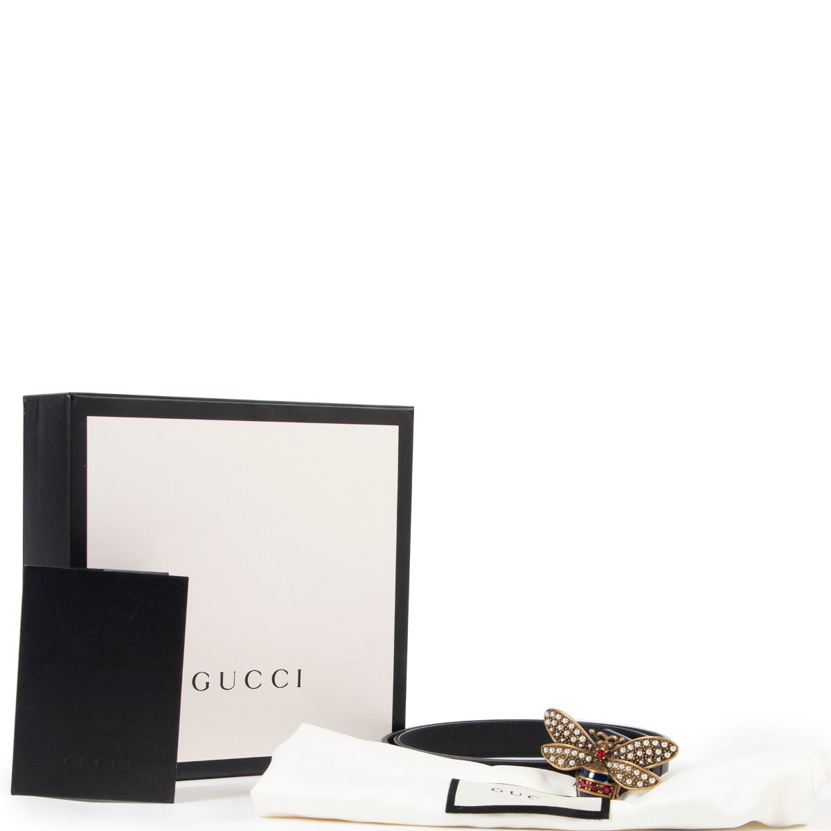 Shop safe online 100% authentic Gucci Black Queen Margaret Belt - Size 90 in very good, excellent condition at the right price at Labellov in Antwerp.