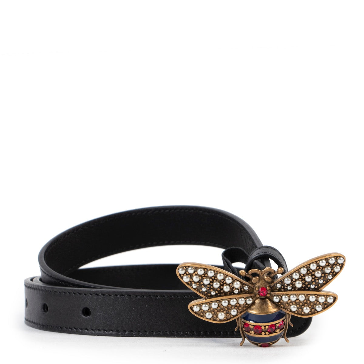 Shop safe online 100% authentic Gucci Black Queen Margaret Belt - Size 90 in very good, excellent condition at the right price at Labellov in Antwerp.